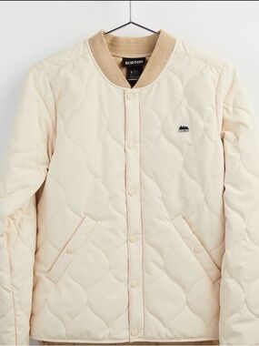 Burton Kiley Insulator Cream Quilted Snap-Front Puffer Jacket-women’s